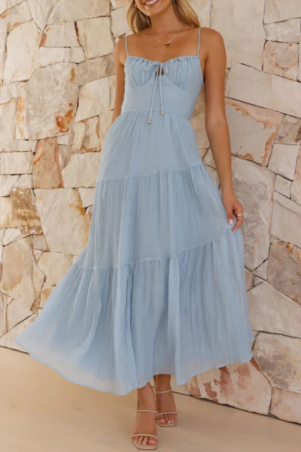 Smocked Back Midi Cami Dress - Blushé Belle