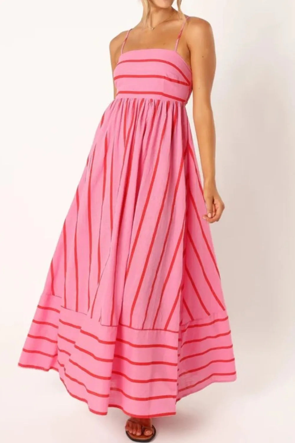 Striped Square Neck Cami Dress - Blushé Belle
