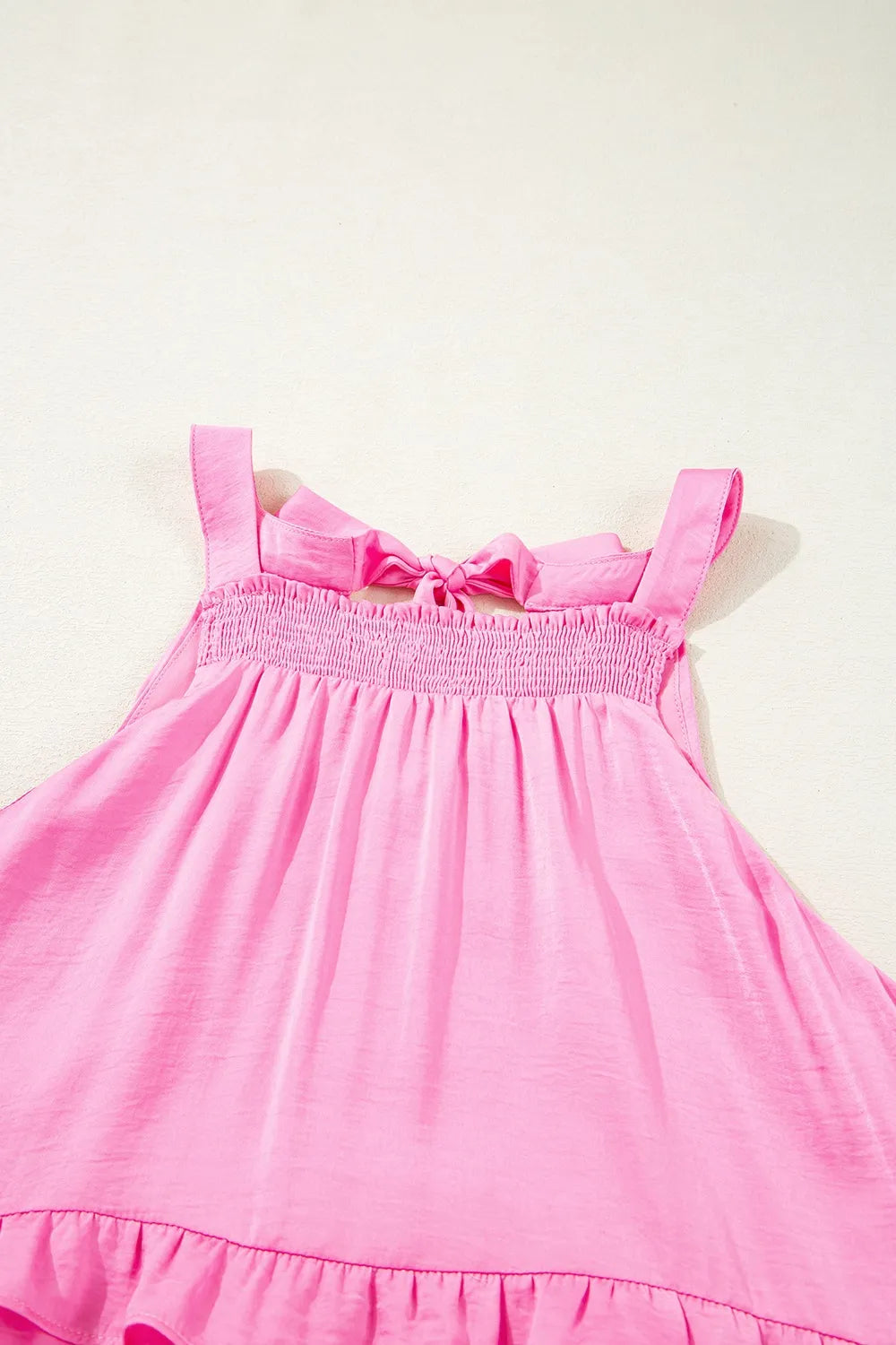 Tied Back Ruffled Layered Sleeveless Mini Dress - Blushé Belle