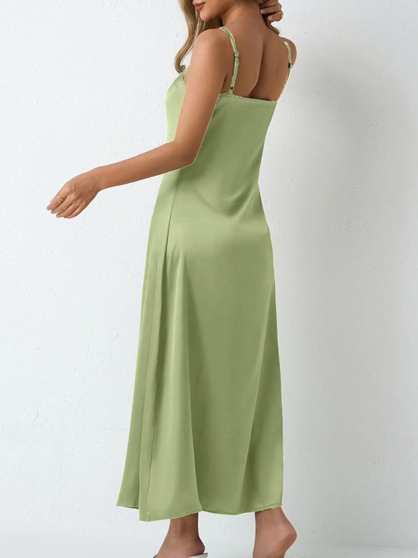 Satin Cowl Neck Cami Dress - Blushé Belle