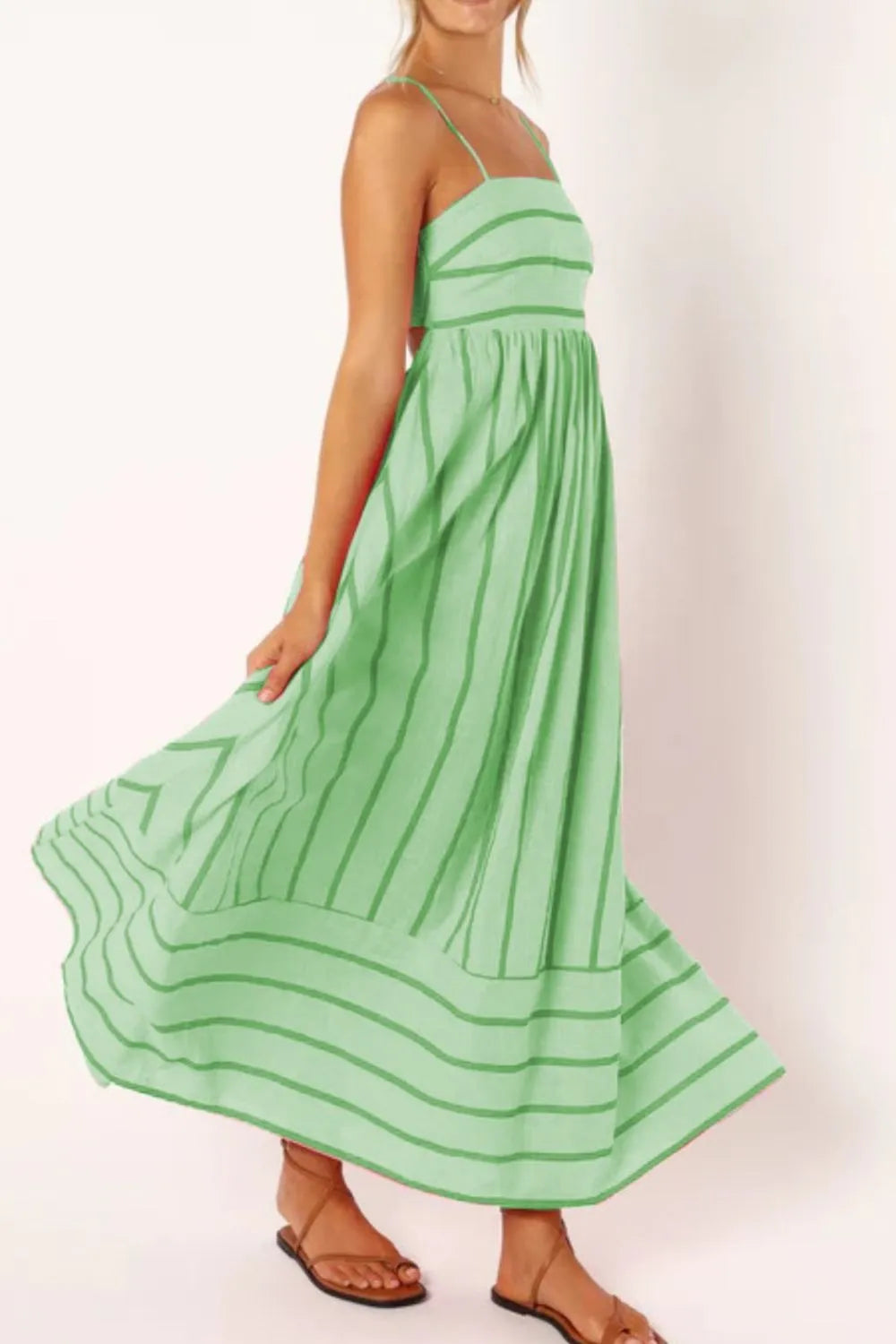 Striped Square Neck Cami Dress - Blushé Belle
