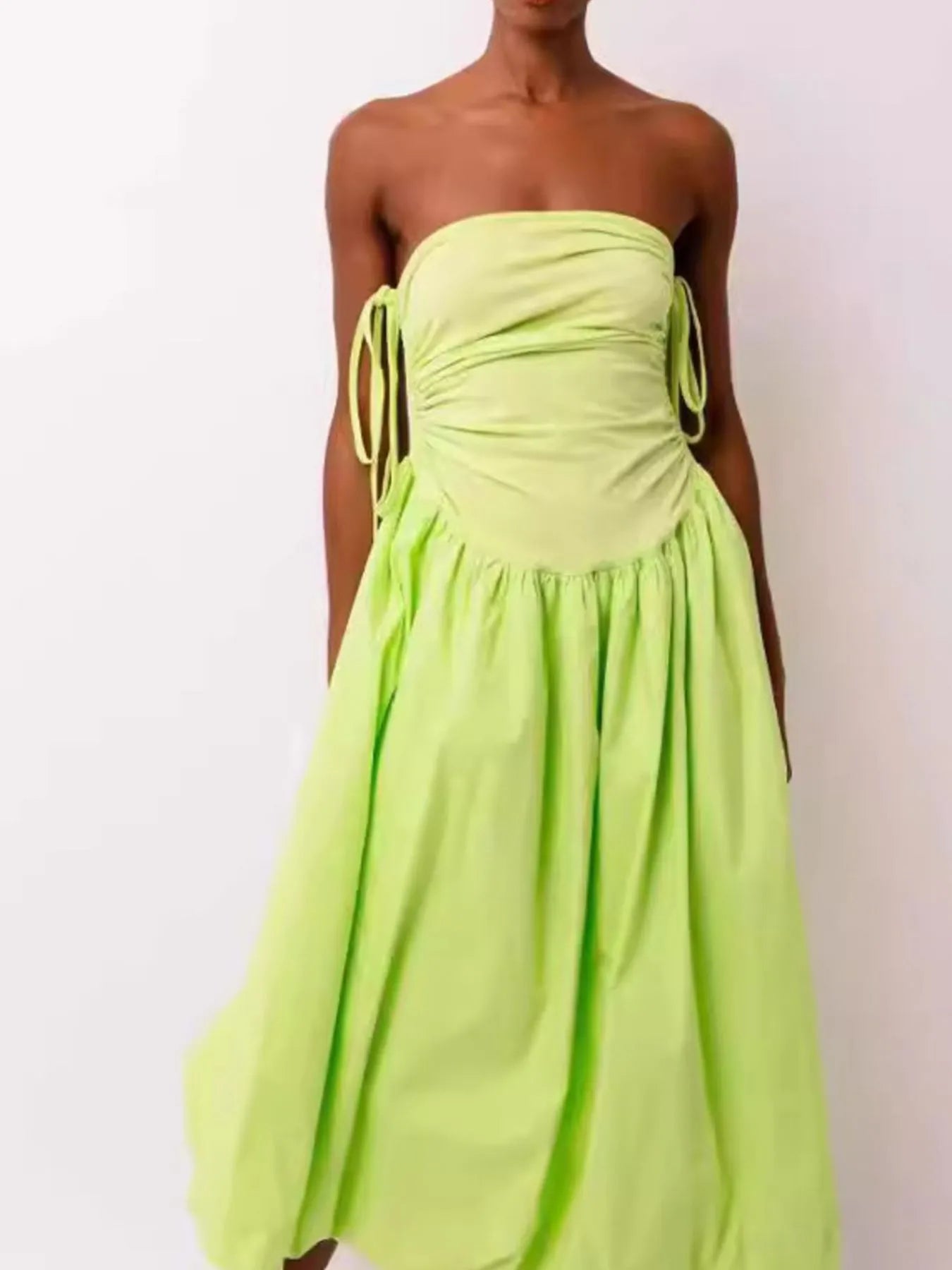 Ruched Sleeveless Midi Dress - Blushé Belle