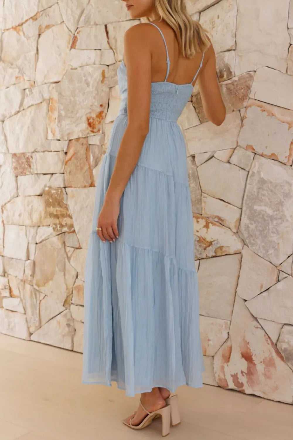Smocked Back Midi Cami Dress - Blushé Belle