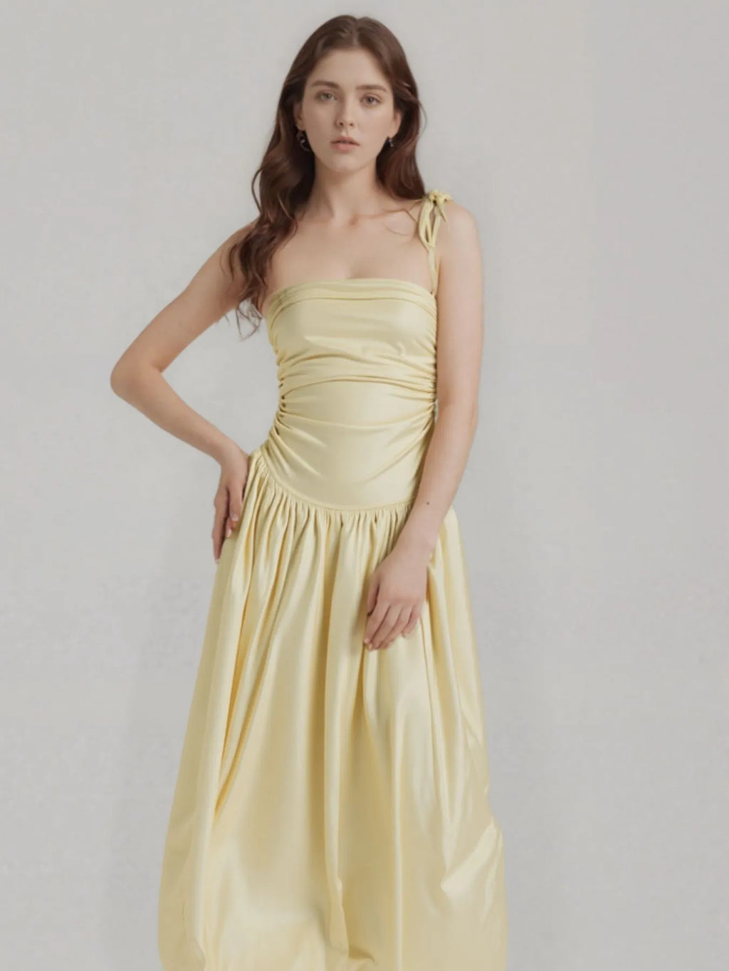 Ruched Sleeveless Midi Dress - Blushé Belle