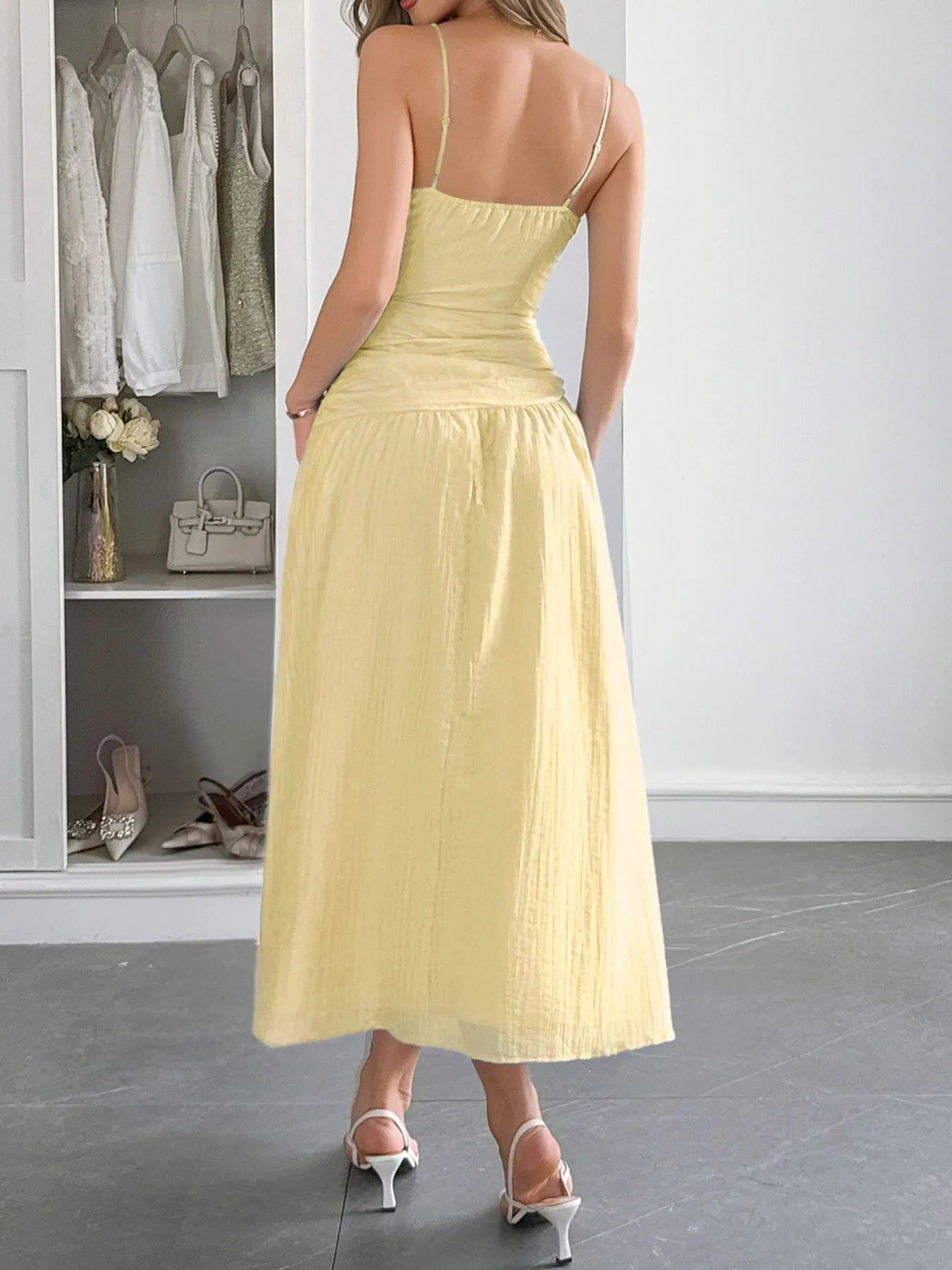 Cutout V-Neck Sleeveless Midi Dress - Blushé Belle