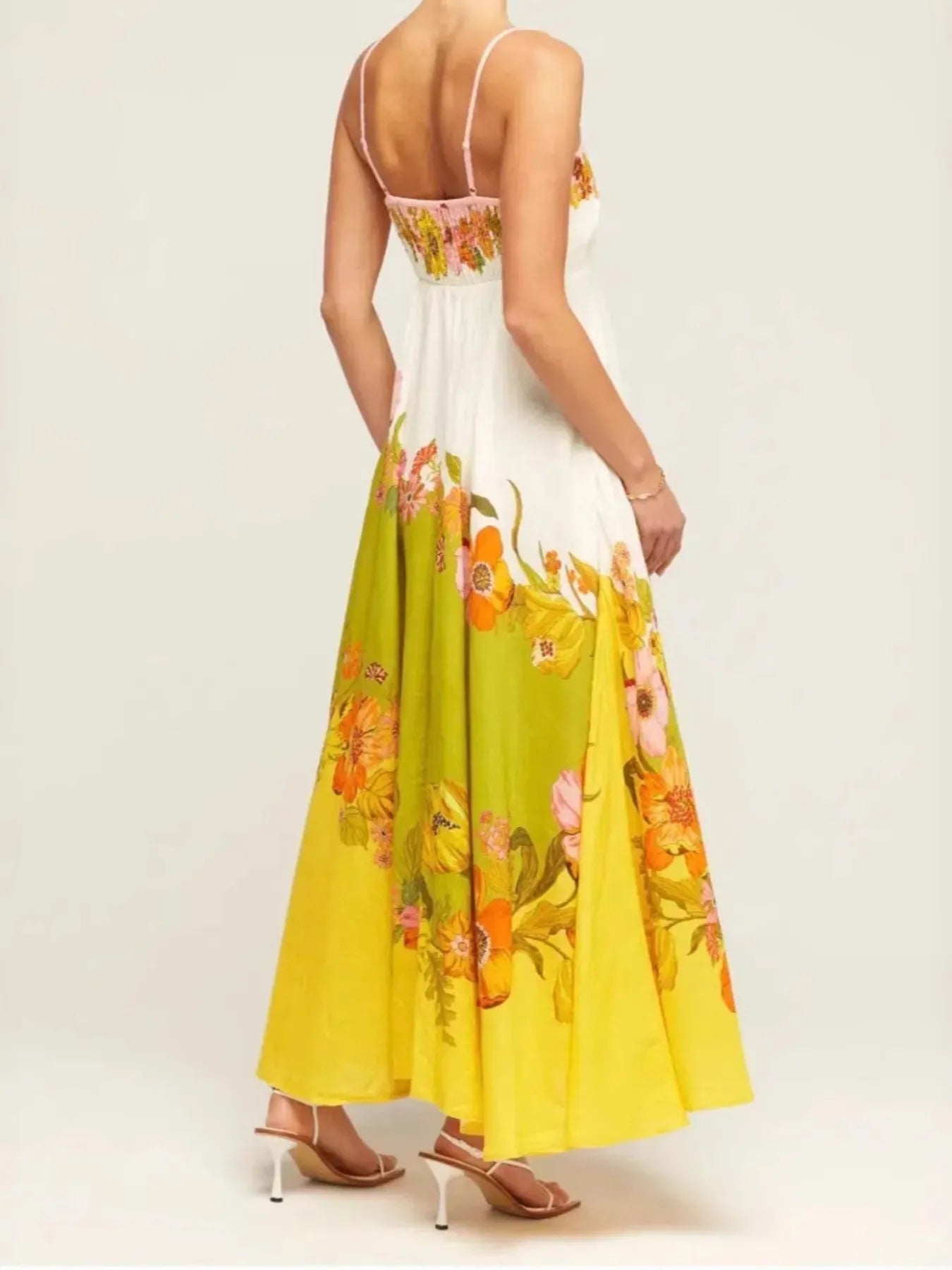 Tropical Floral Gradient Maxi Cami Dress - Blushé Belle