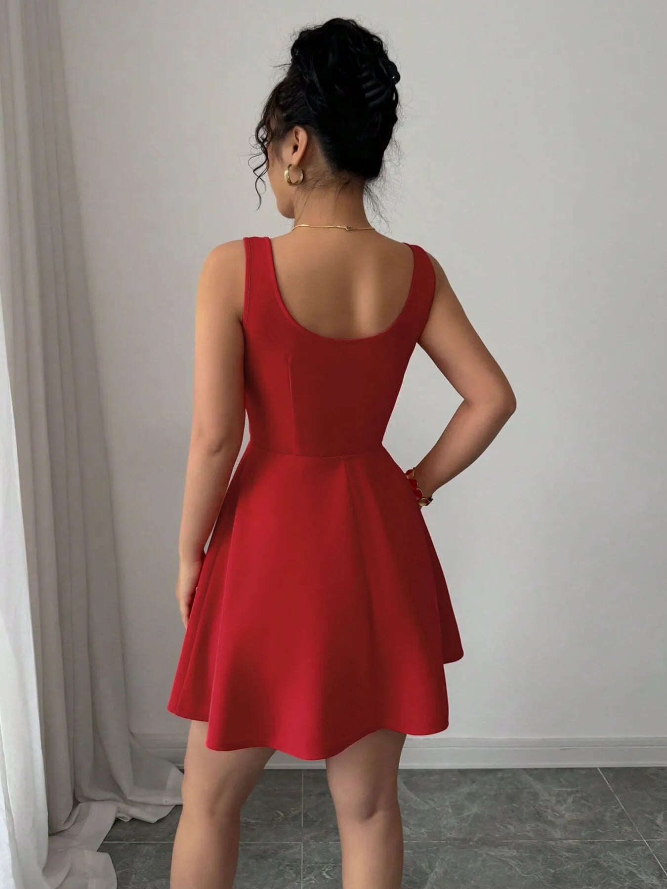 Tie Front Wide Strap Dress - Blushé Belle