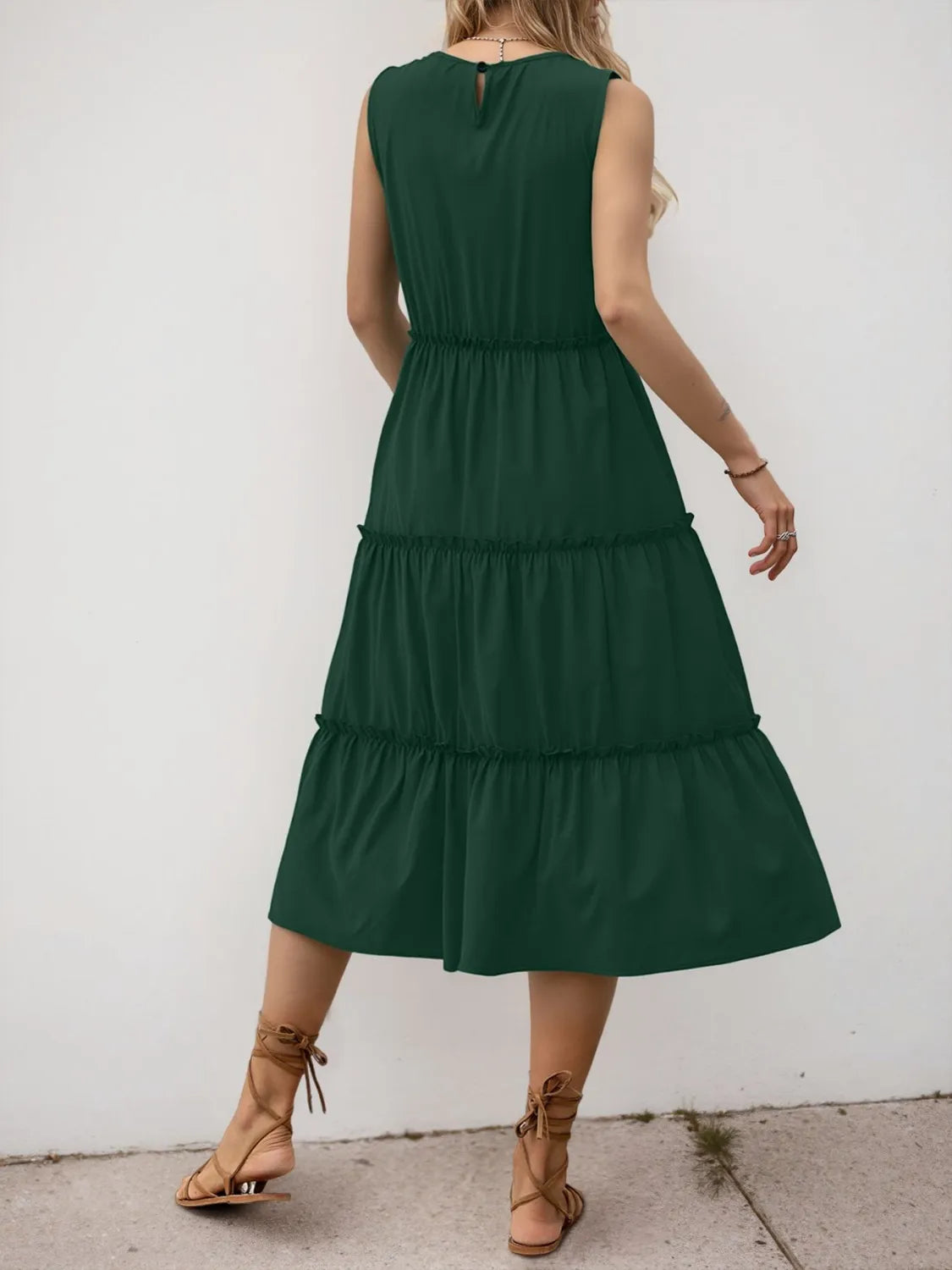Frill Tiered Midi Dress - Blushé Belle