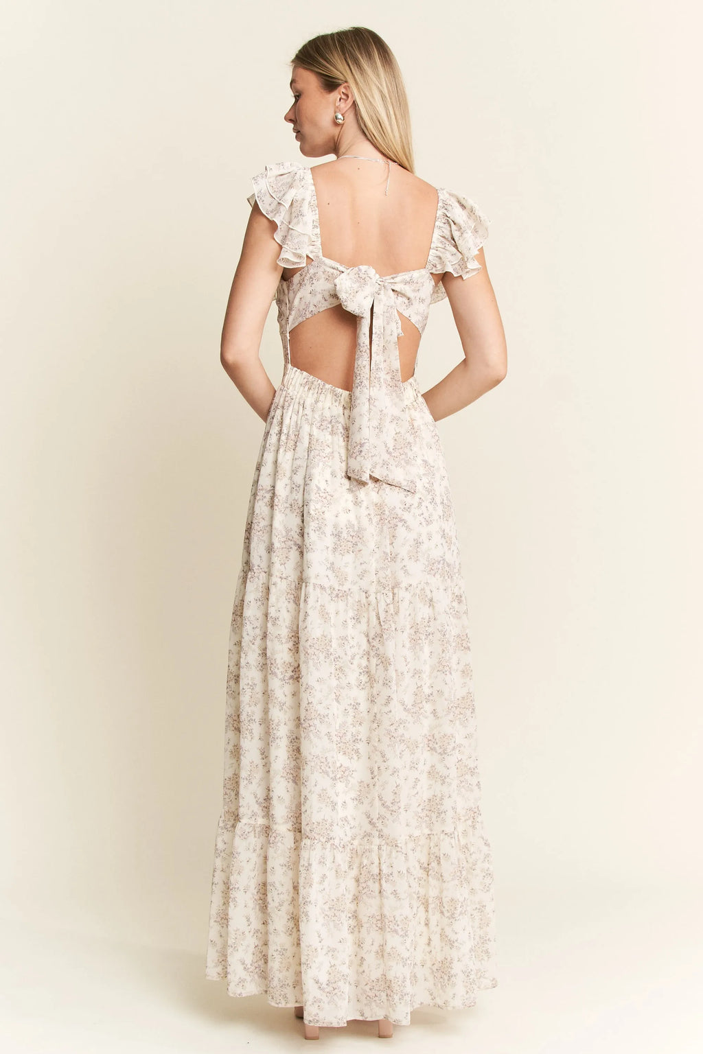 Jade By Jane Full Size Ruffle Sleeve Tiered Maxi Dress Plus Size - Blushé Belle