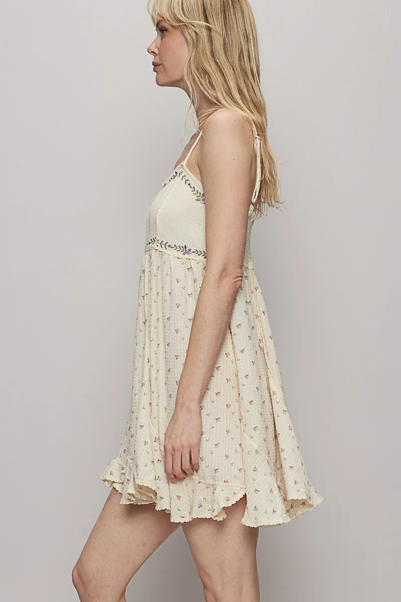 POL Ruffled Hem Floral Print Cami Mini Dress - Blushé Belle