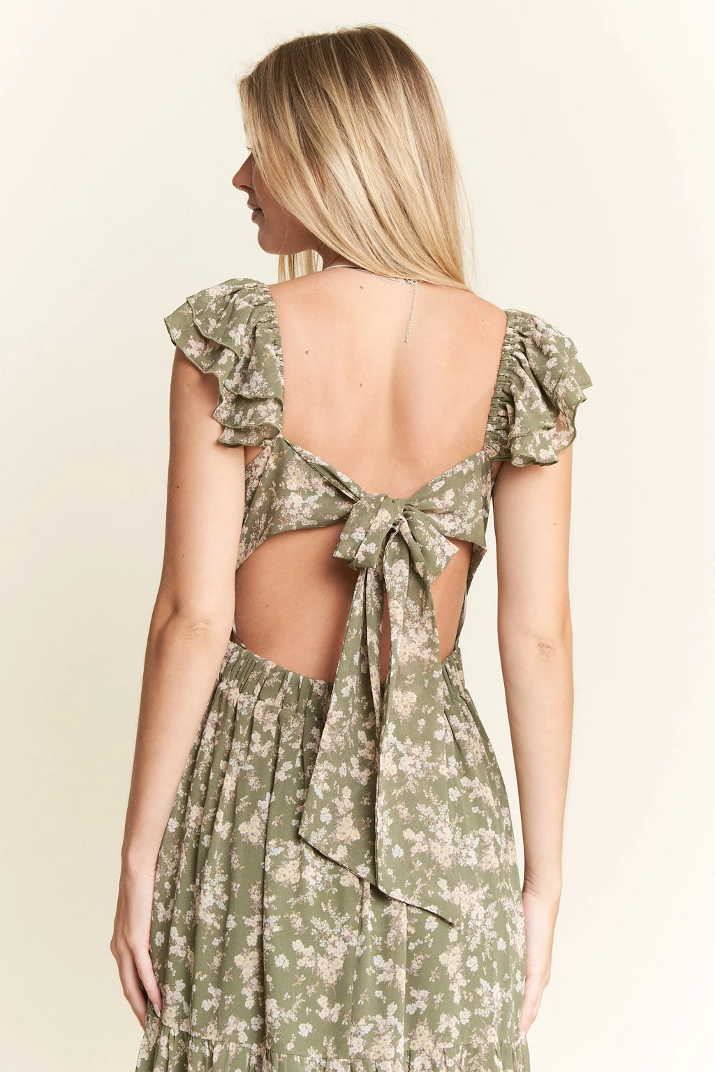 Jade By Jane Ruffle Sleeve Tiered Maxi Dress - Blushé Belle