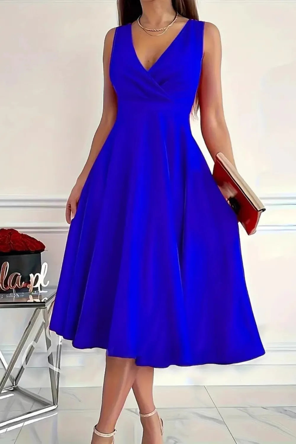 Sleeveless Midi Dress - Blushé Belle