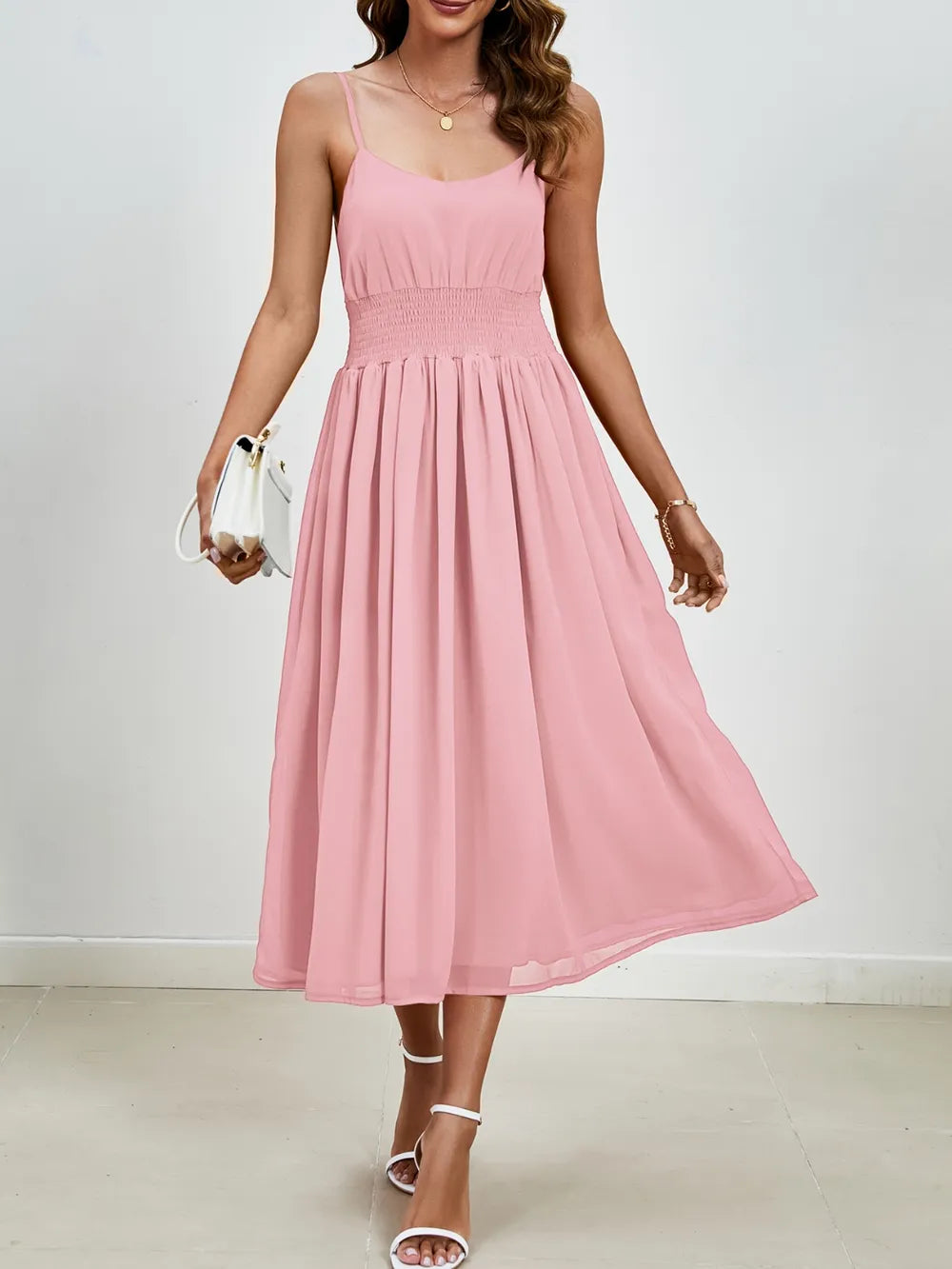 Scoop Neck Midi Cami Dress - Blushé Belle