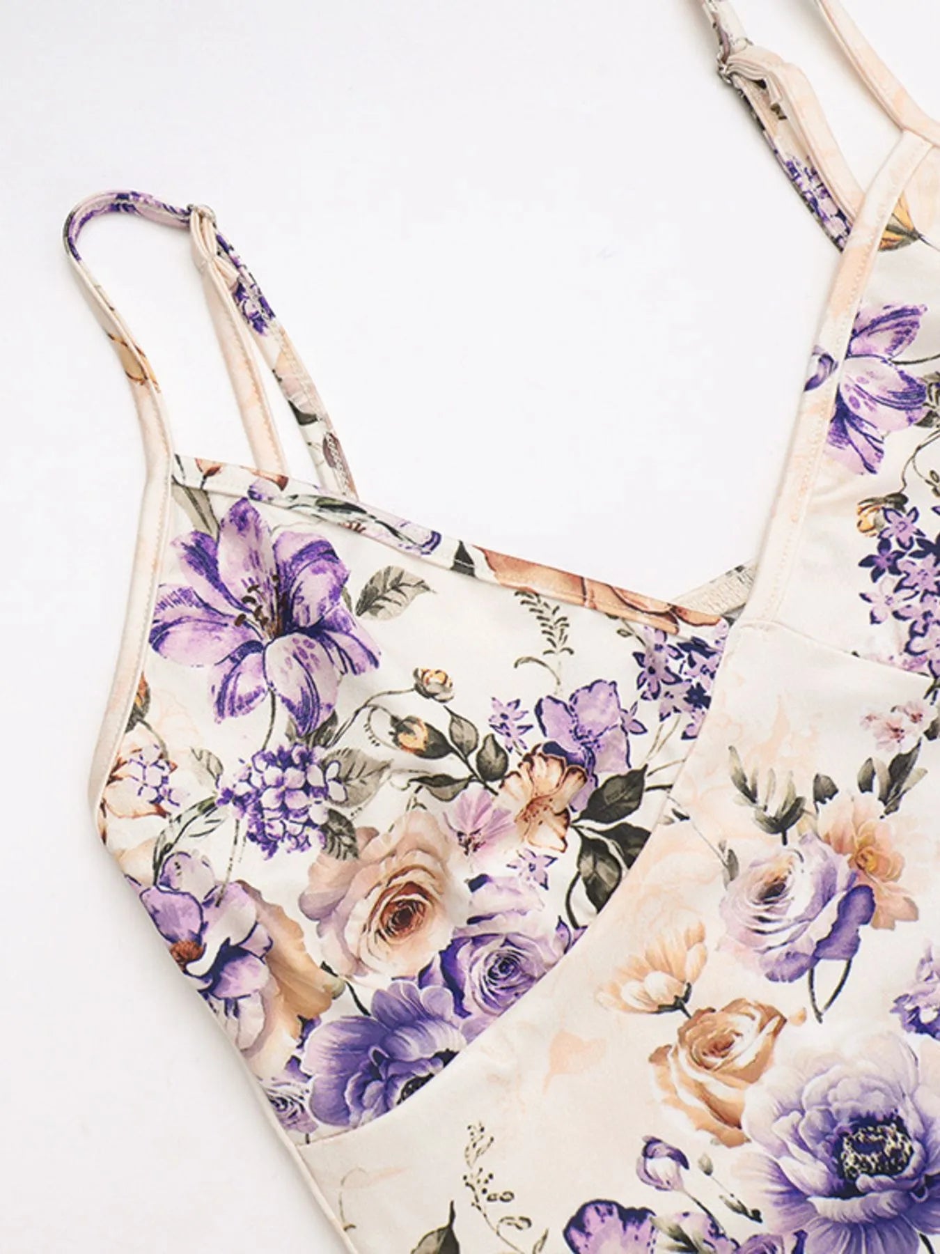 Floral Print Bodycon Maxi Dress with Spaghetti Straps - Blushé Belle