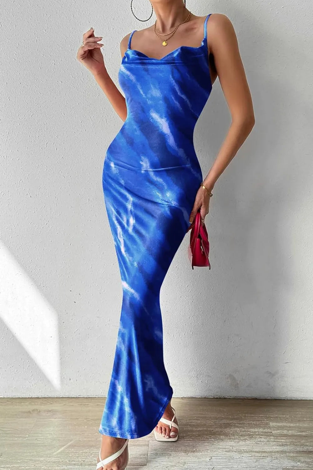 Printed Sleeveless Maxi Cami Dress - Blushé Belle
