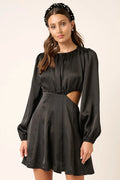 Mittoshop Satin Side Cutout Detail Mini Dress - Blushé Belle