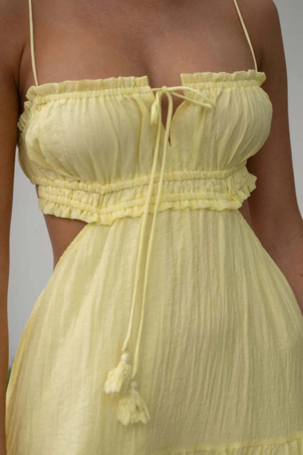 Cutout Square Neck Midi Cami Dress - Blushé Belle