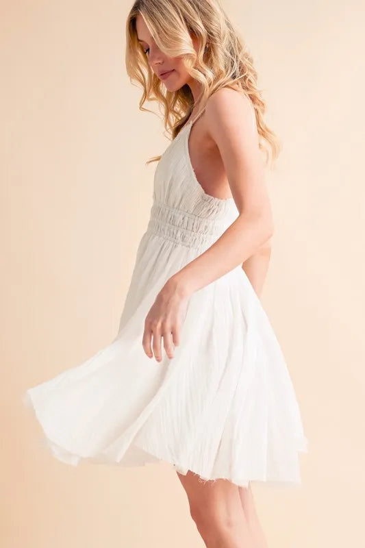 Aemi+Co Lace Detail Mini Cami Dress - Blushé Belle