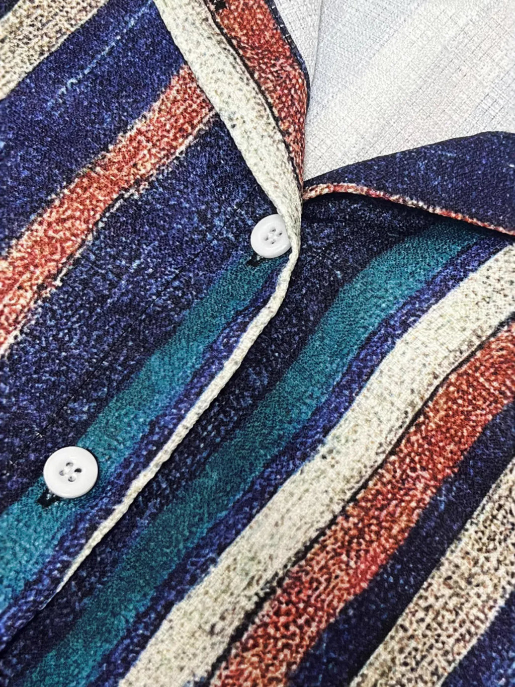 Striped Button-Front Shirt Dress - Blushé Belle