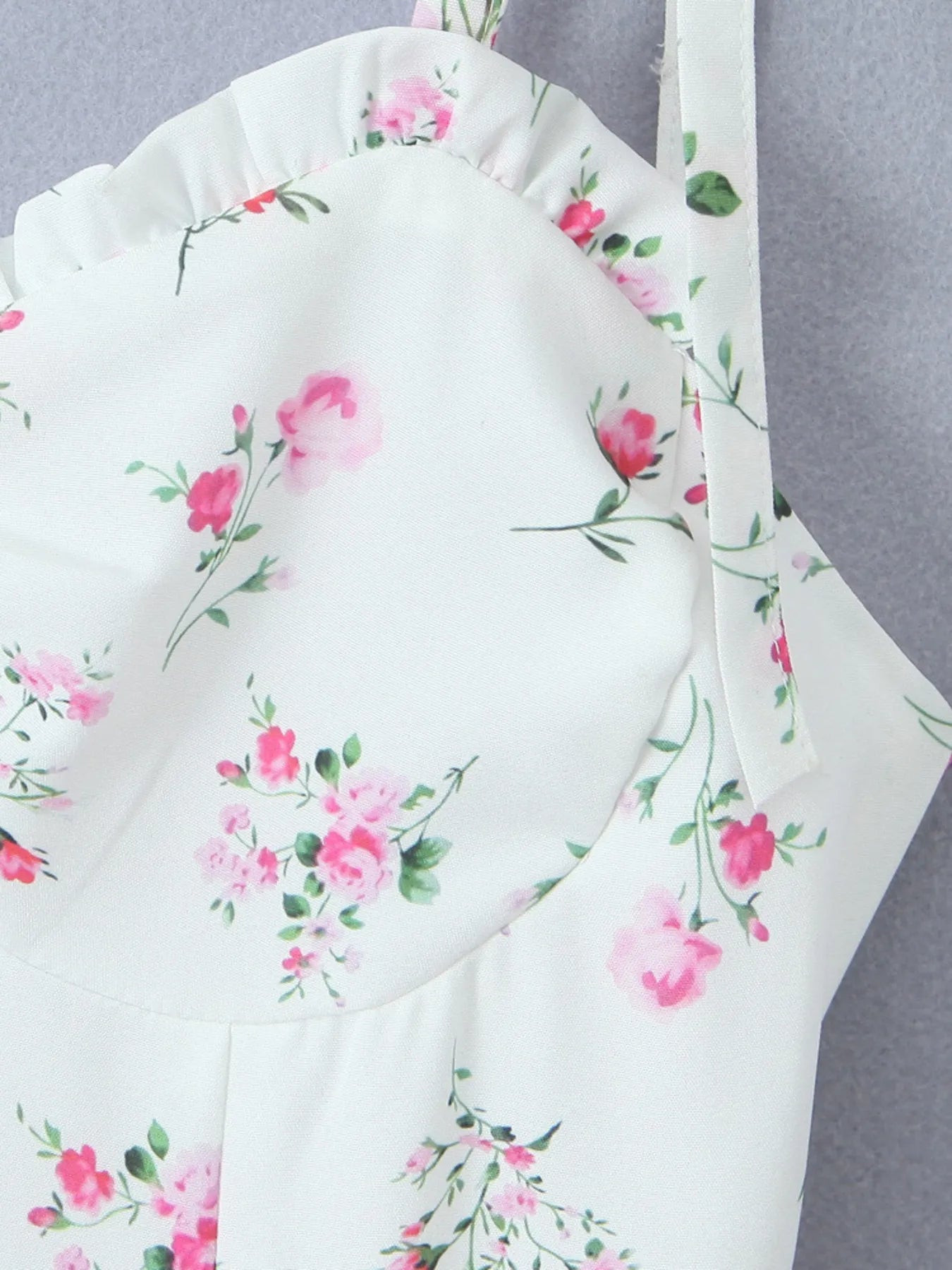 Floral Layered Cami Dress with Ruffle Details - Blushé Belle