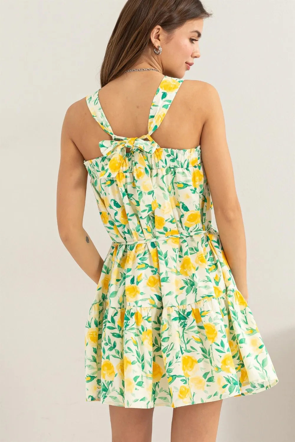 HYFVE Floral Tie Shoulder Mini Dress - Blushé Belle