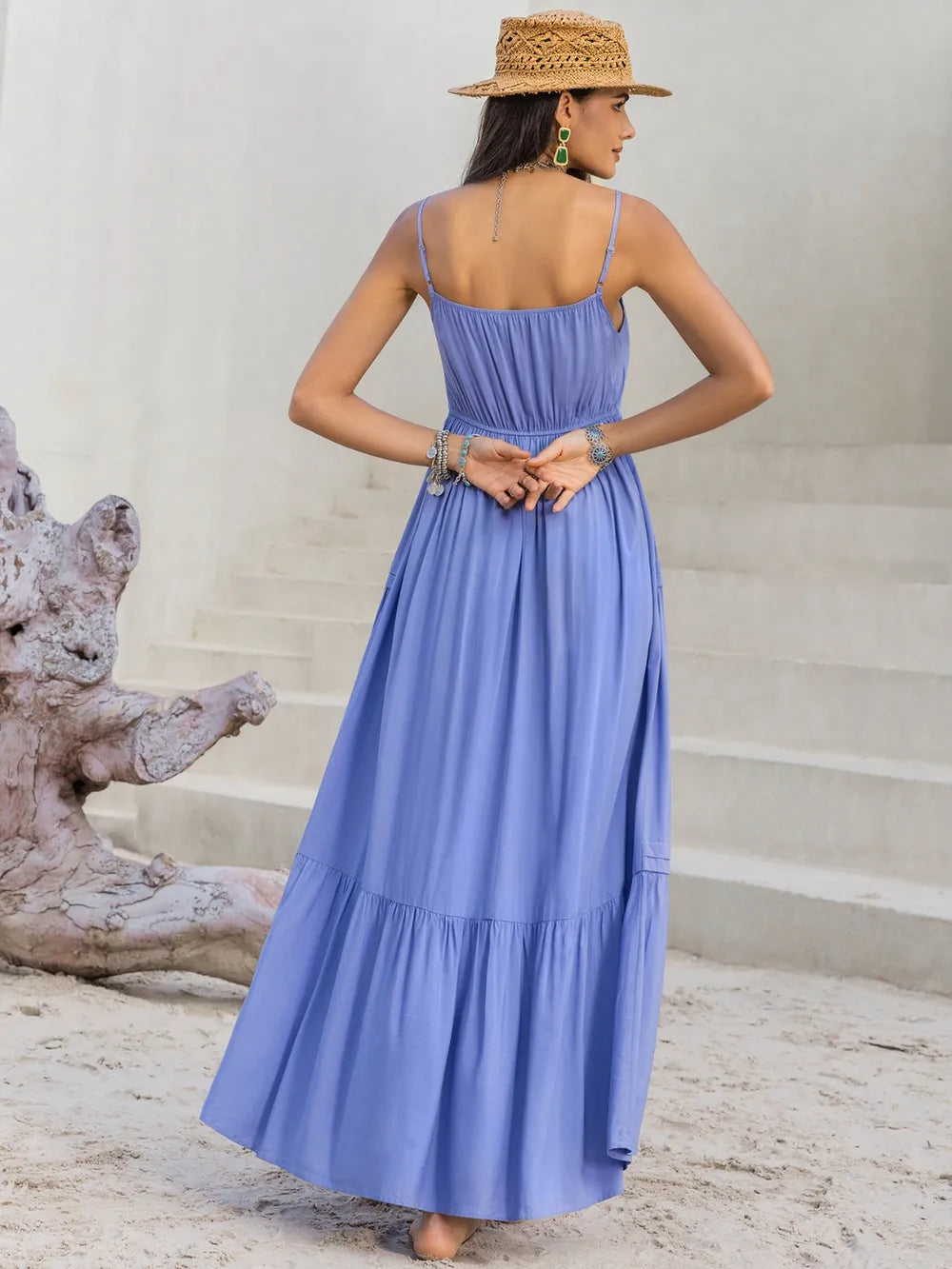 Lace Detail V-Neck Cami Dress - Blushé Belle