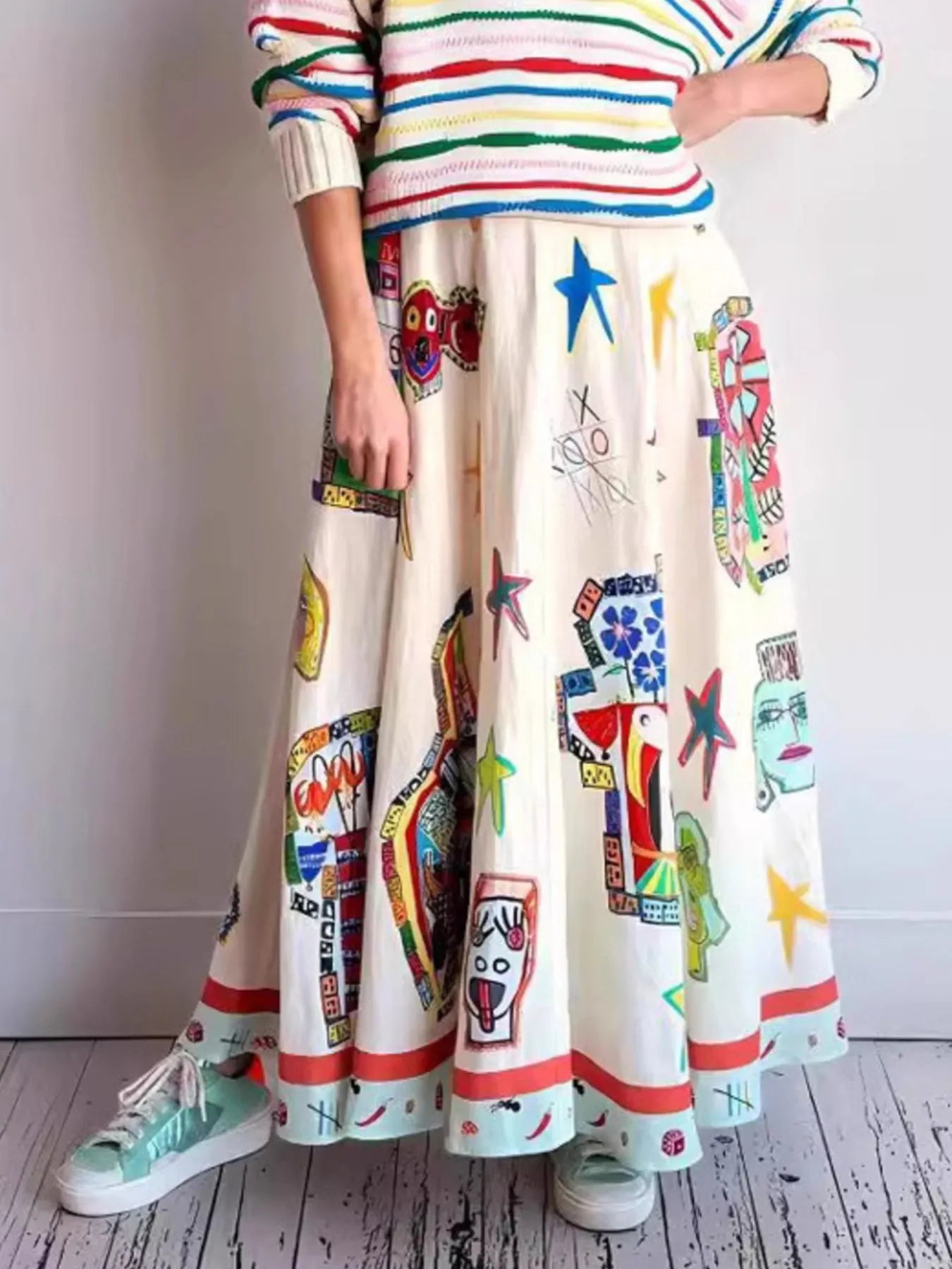 Printed Square Neck Cami Maxi Dress - Blushé Belle