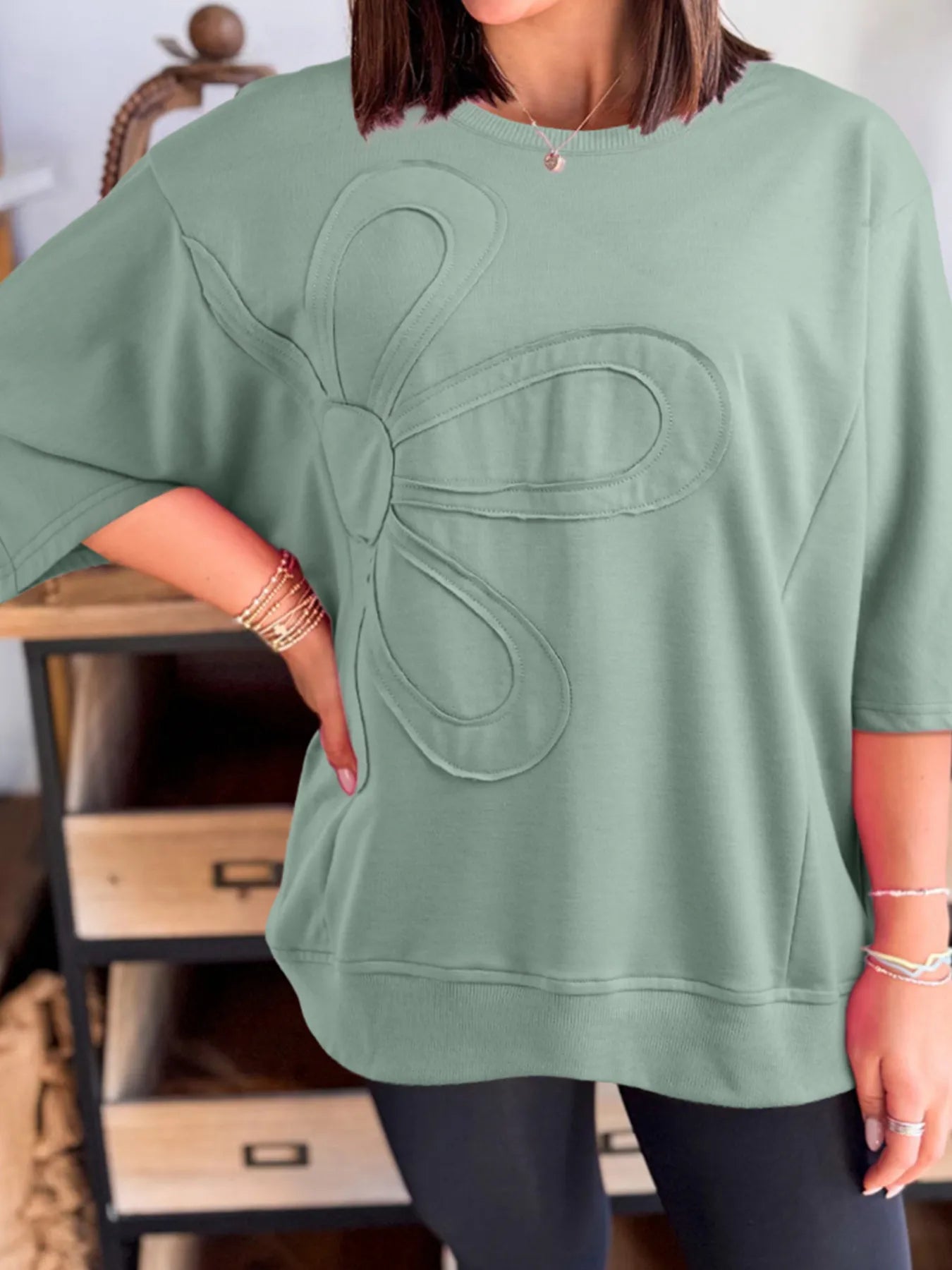 Round Neck Oversized T-Shirt - Blushé Belle