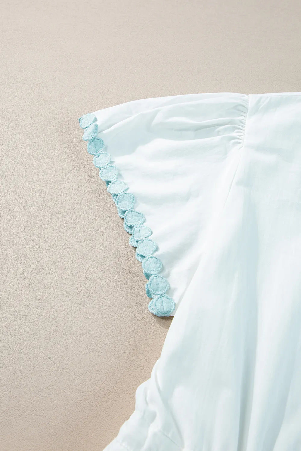 Contrast Trim Button Up Short Sleeve Dress - Blushé Belle