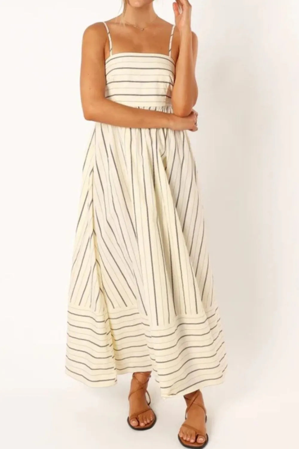 Striped Square Neck Cami Dress - Blushé Belle