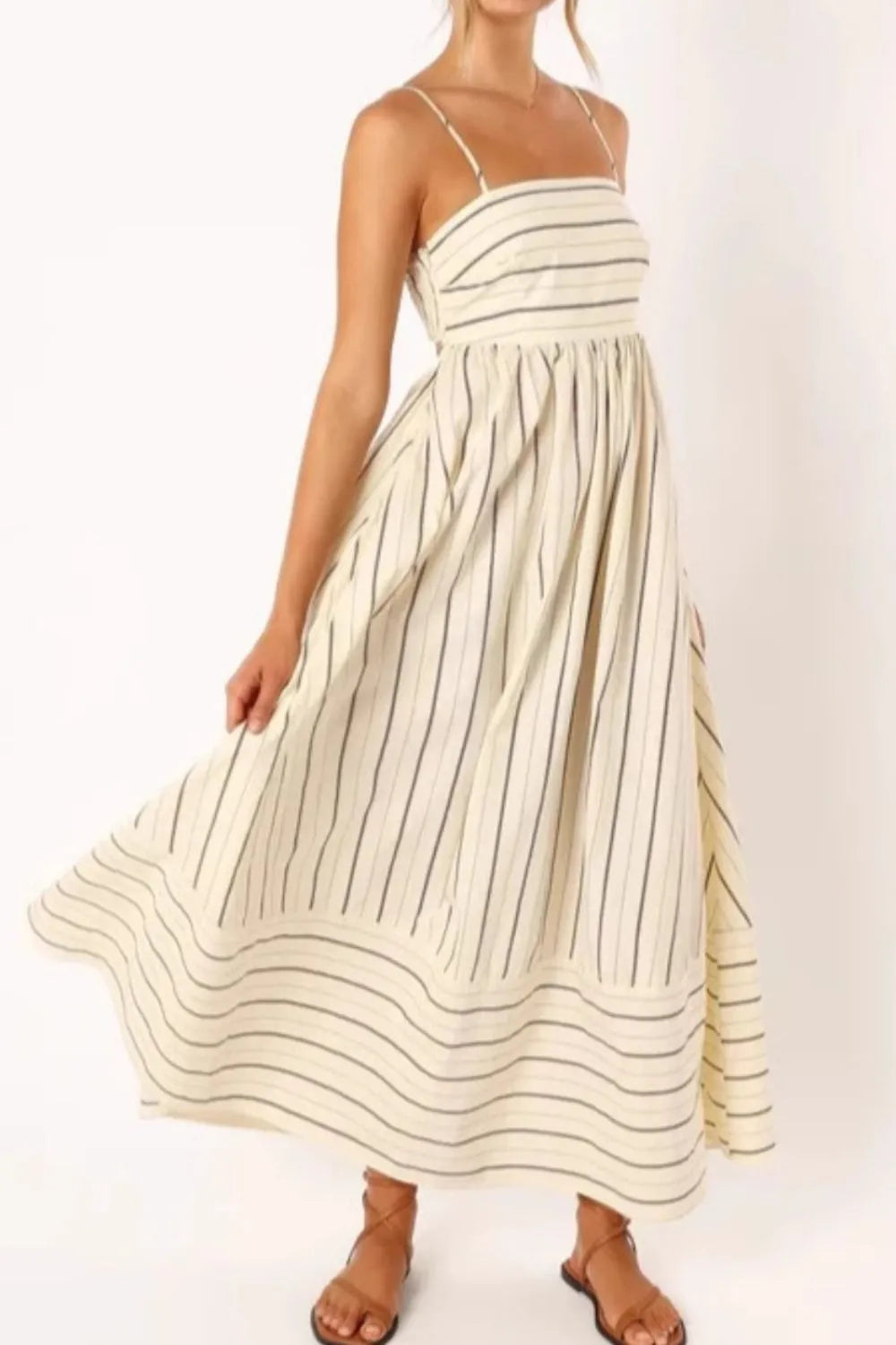 Striped Square Neck Cami Dress - Blushé Belle