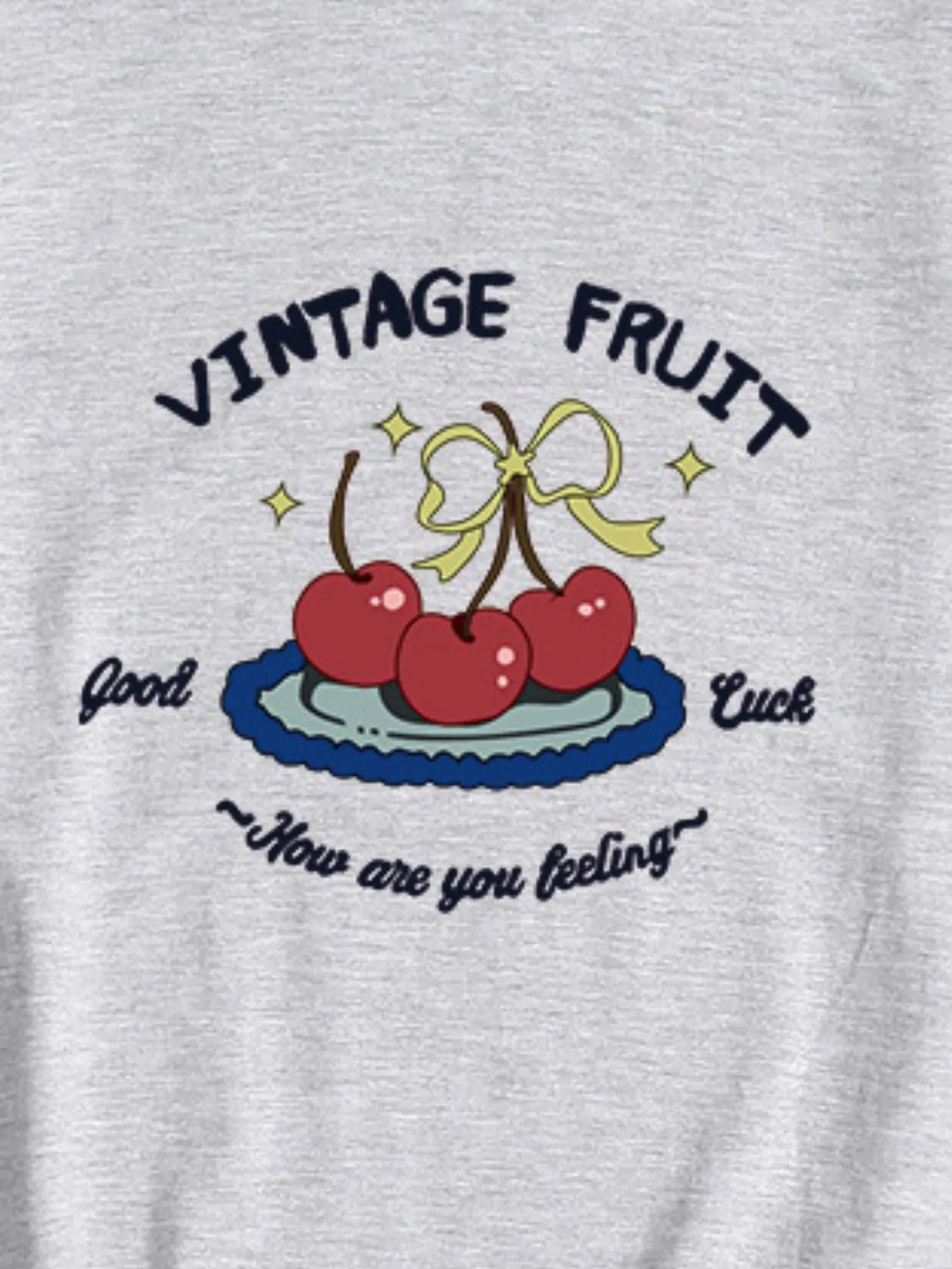 Plus Size Fruit Graphic Round Neck T-Shirt - Blushé Belle
