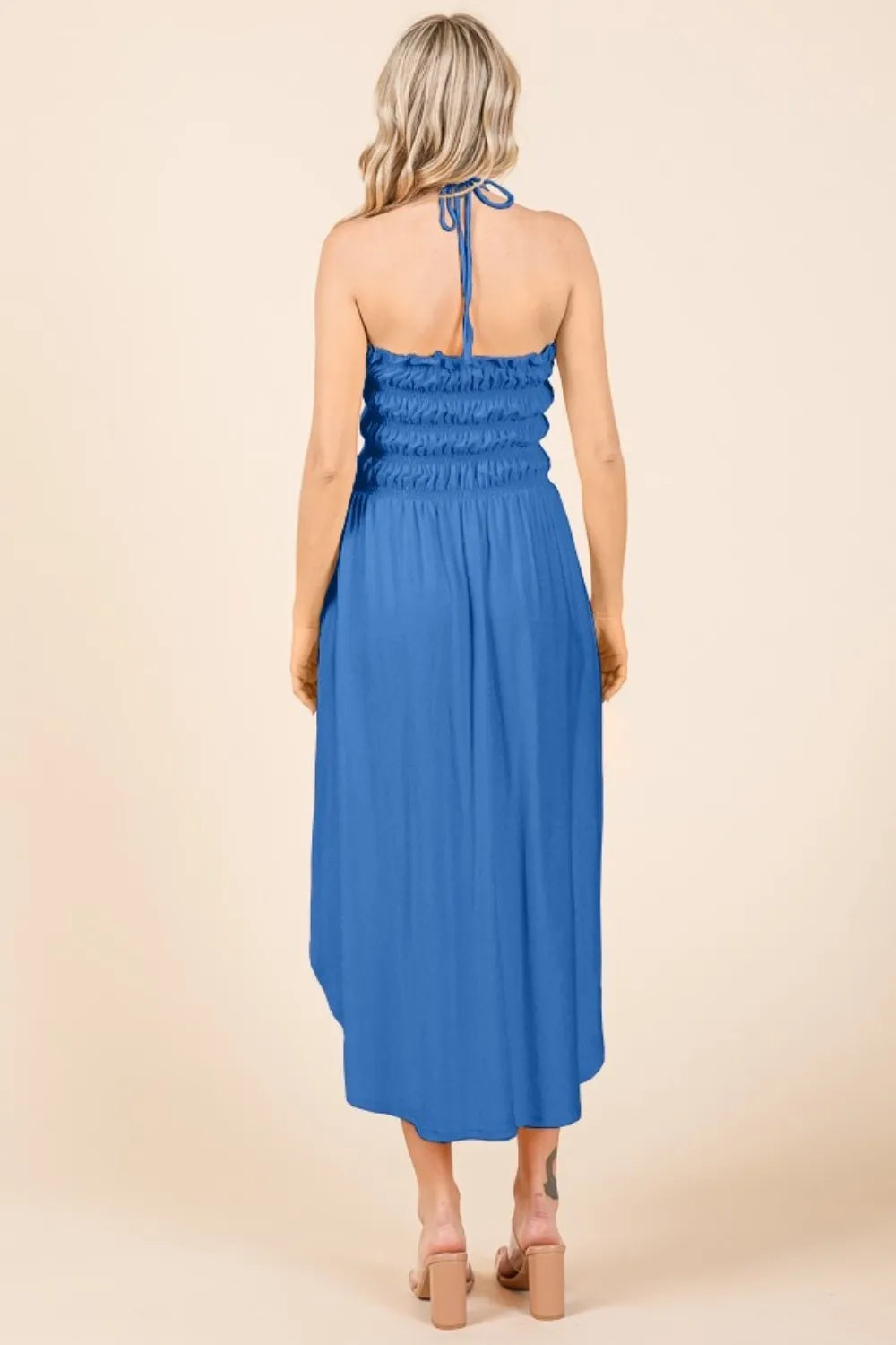 Culture Code Tie Back Shirring Dress with Pockets - Blushé Belle