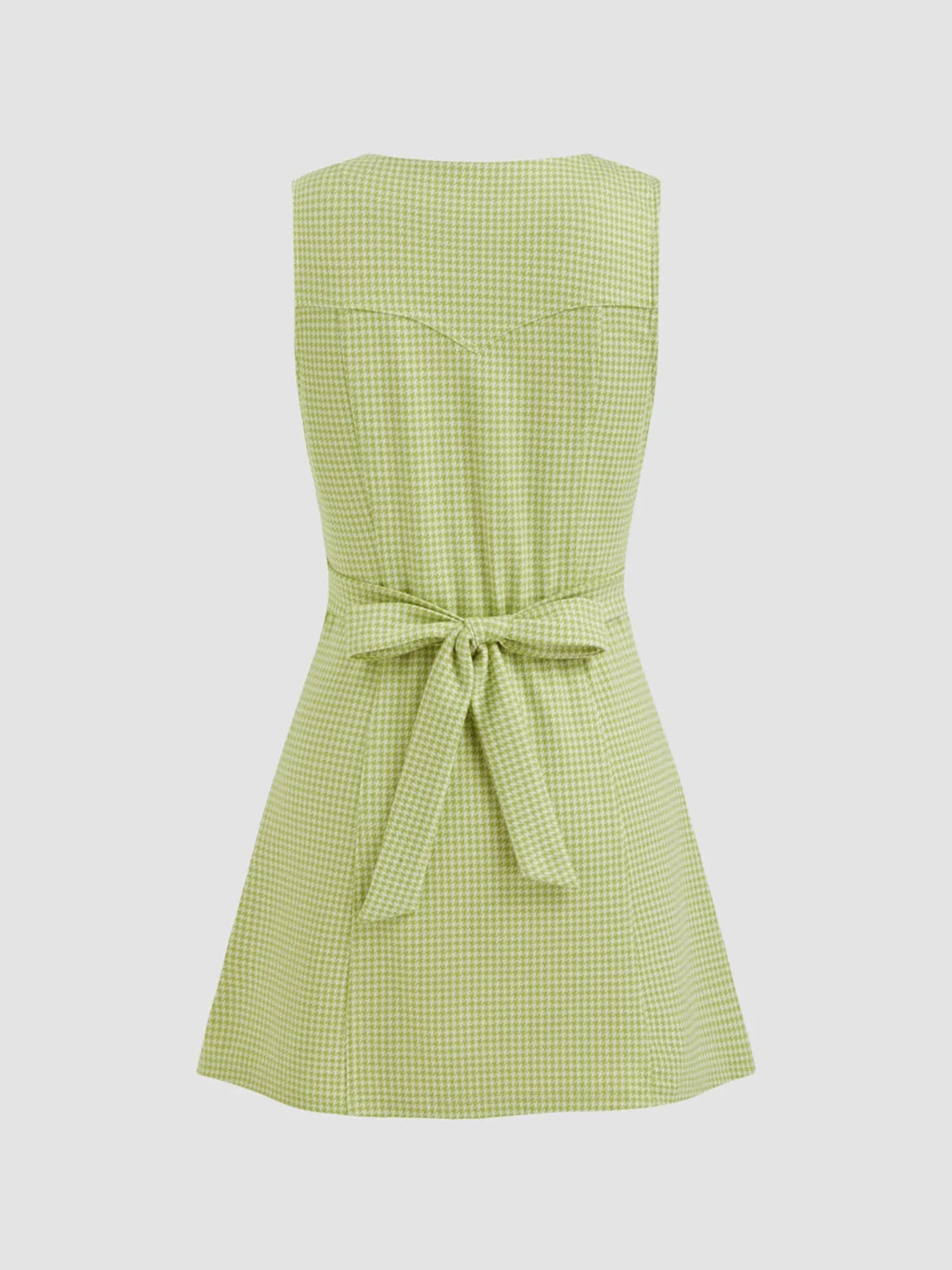 Gingham Button-Front A-Line Mini Dress - Blushé Belle