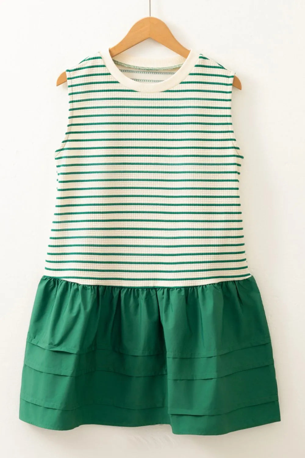 Stripe Woven Sleeveless Mini Dress - Blushé Belle