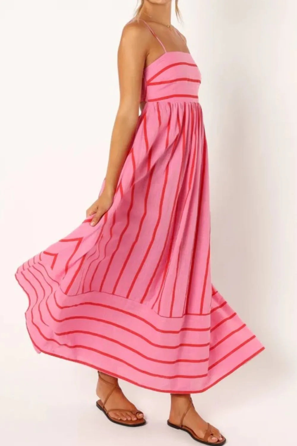 Striped Square Neck Cami Dress - Blushé Belle