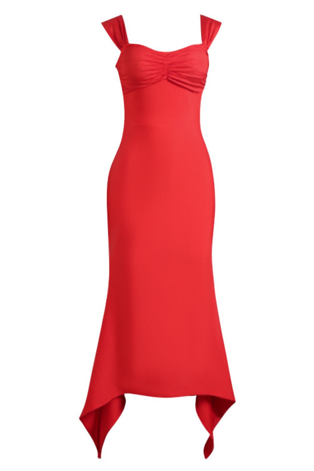 Ruched Sweetheart Neck Hem Detail Dress - Blushé Belle
