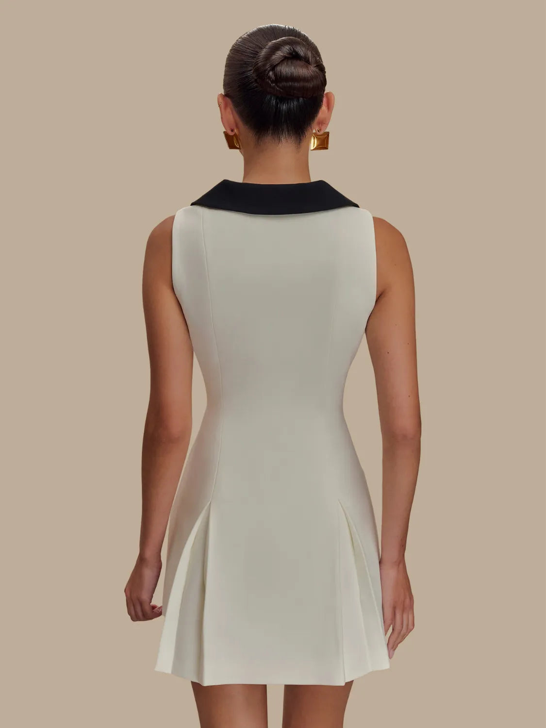 Button Front Sleeveless Mini Dress - Blushé Belle