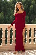 Square Neck Long Sleeve Dress - Blushé Belle