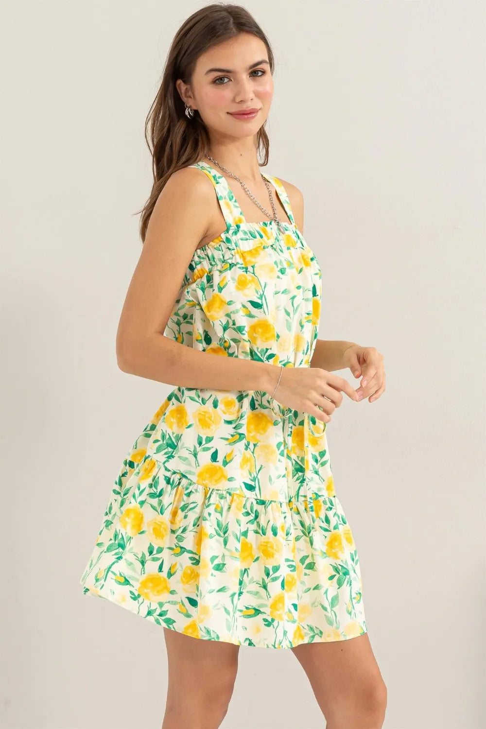 HYFVE Floral Tie Shoulder Mini Dress - Blushé Belle