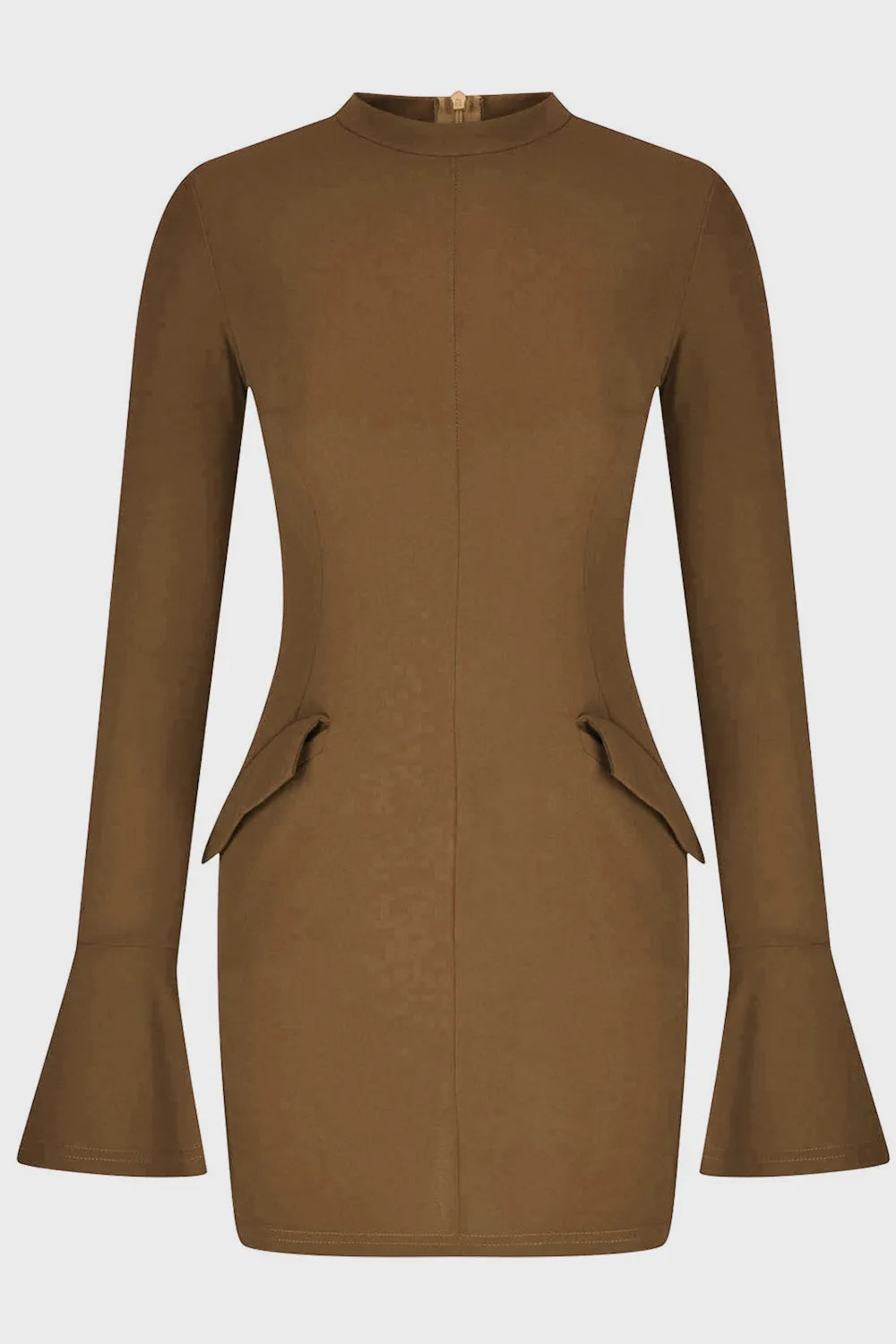 Mock Neck Long Sleeve Mini Dress - Blushé Belle