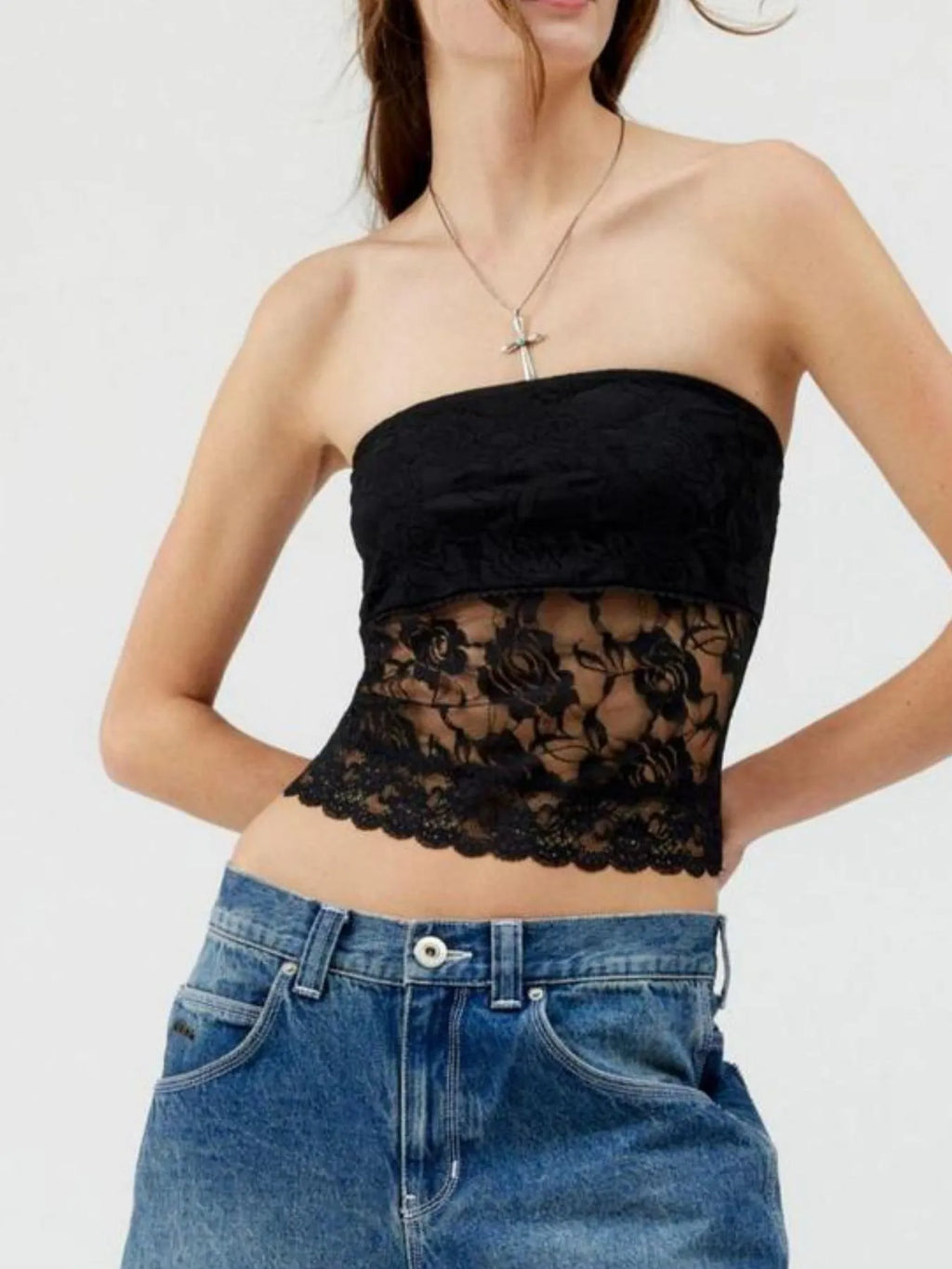 Lace Strapless Tube Top - Blushé Belle
