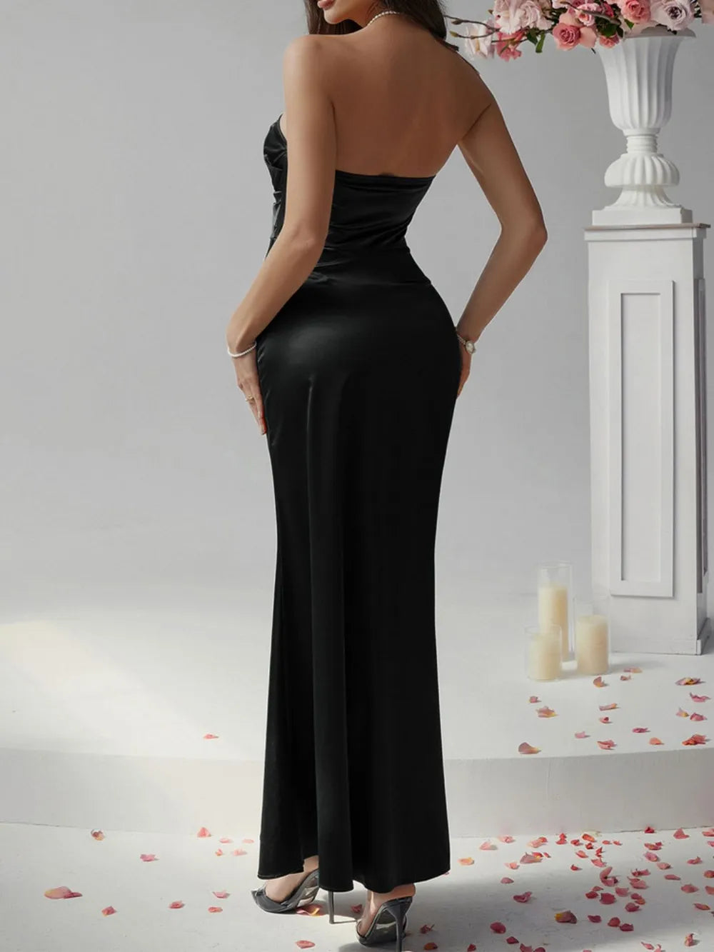 Devine Ruched Tube Maxi Dress - Blushé Belle