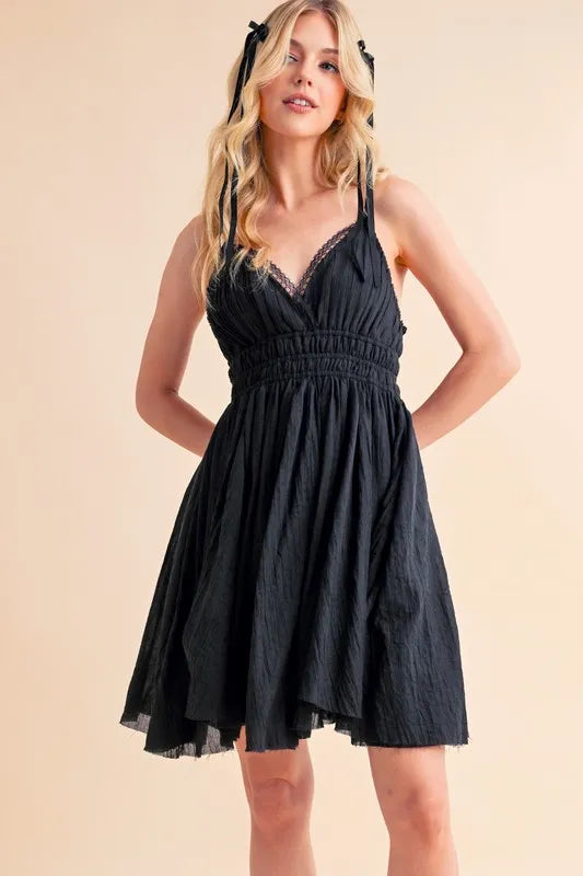Aemi+Co Lace Detail Mini Cami Dress - Blushé Belle