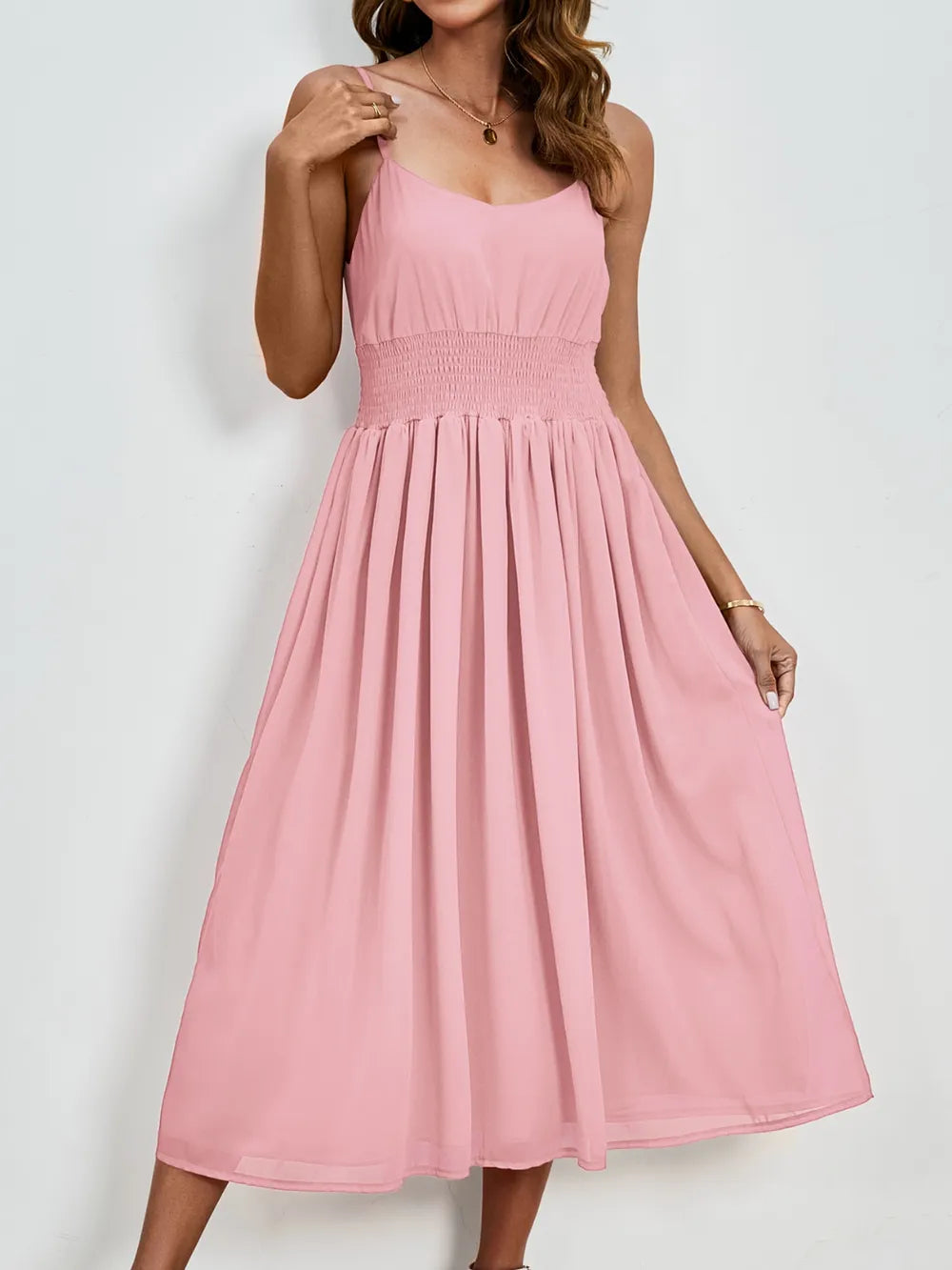 Scoop Neck Midi Cami Dress - Blushé Belle