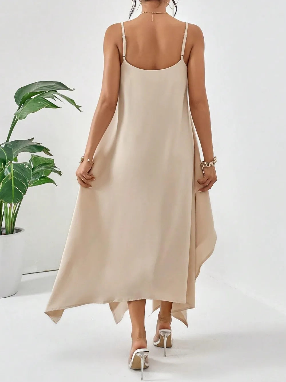 Scoop Neck Midi Cami Dress - Blushé Belle
