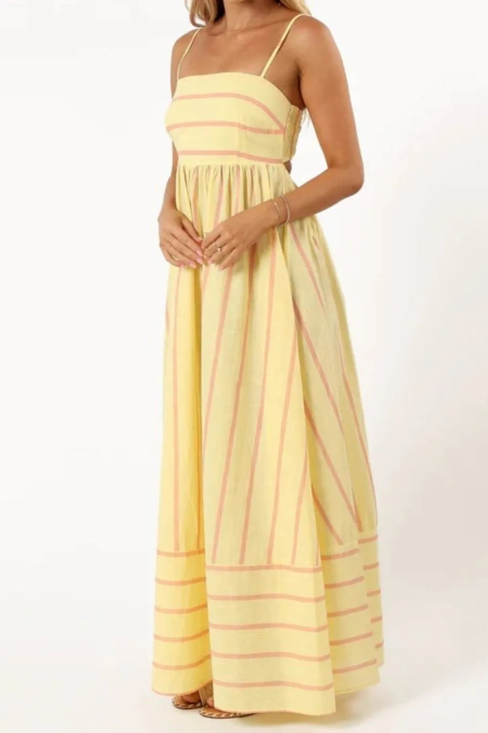 Striped Square Neck Cami Dress - Blushé Belle