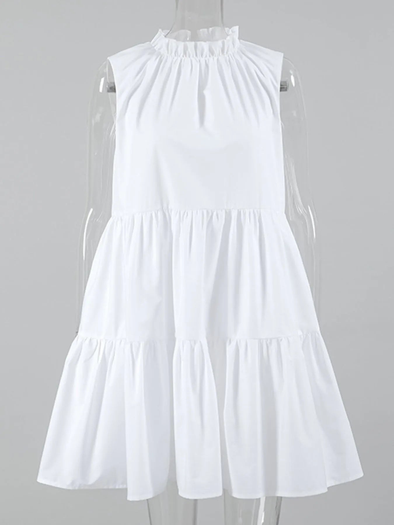 Tiered Sleeveless Summer Mini Dress - Blushé Belle