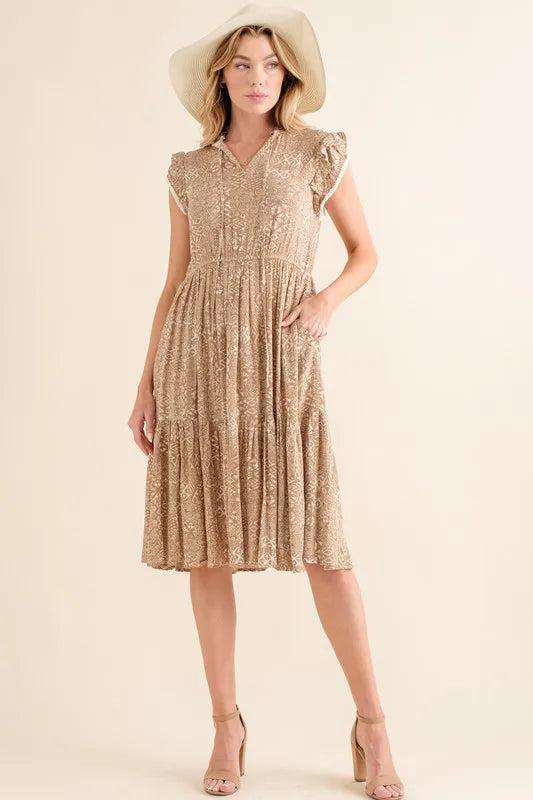 And The Why Boho Printed Tiered Maxi Dress - Blushé Belle