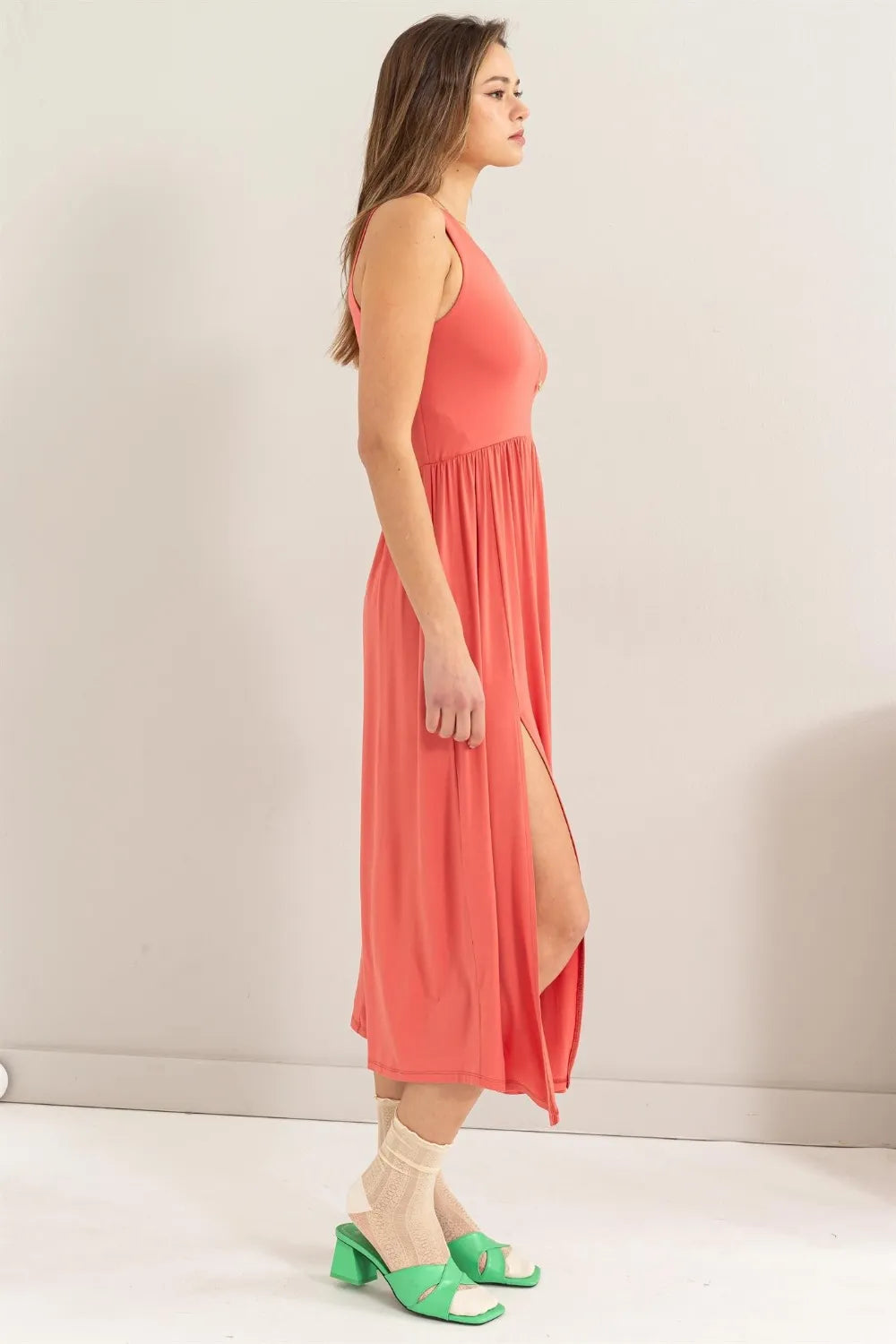 HYFVE Sleeveless Slit Midi Dress - Blushé Belle